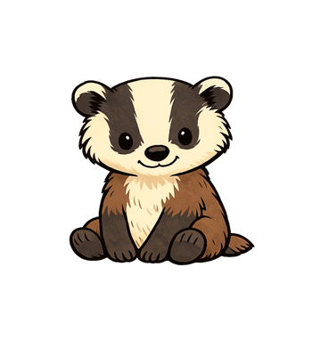 Cute Baby Badger