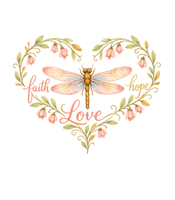 Faith Hope Love Dragonfly