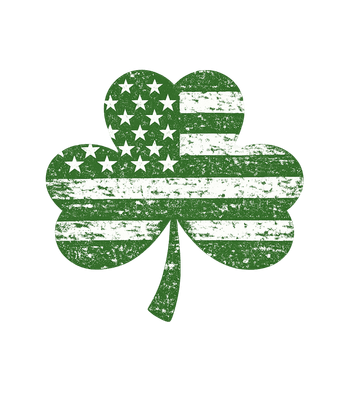 Distressed Irish American Shamrock