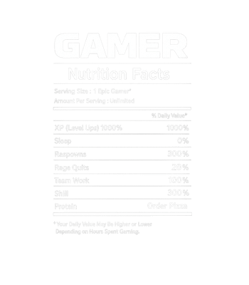 Gamer Nutrition Facts