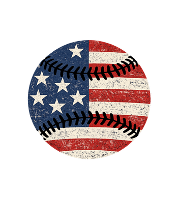 American Flag Baseball Men's T Shirt