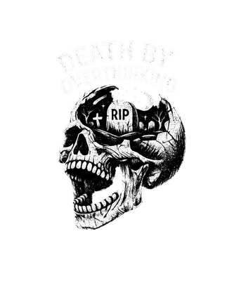 Death By Overthinking Skull