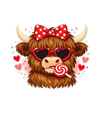 Cute Highland Cow Valentine