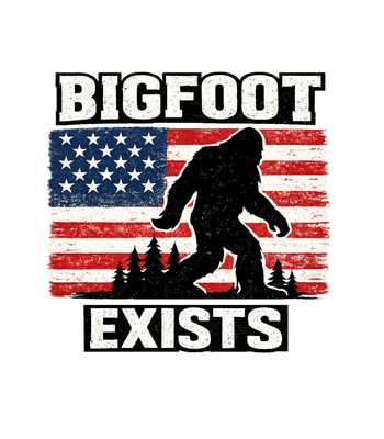 Bigfoot Exists American Flag