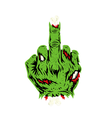 Zombie Middle Finger