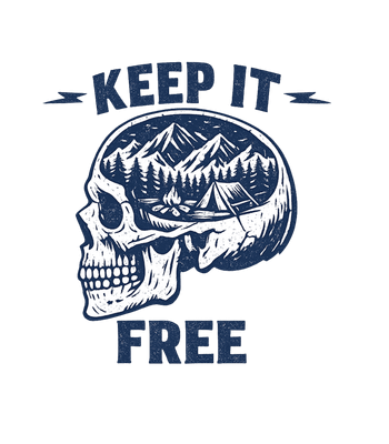 Keep It Free Camping Skull
