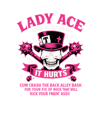Vintage Lady Ace Back Alley Bash Single Stitch T-Shirt (1990s)