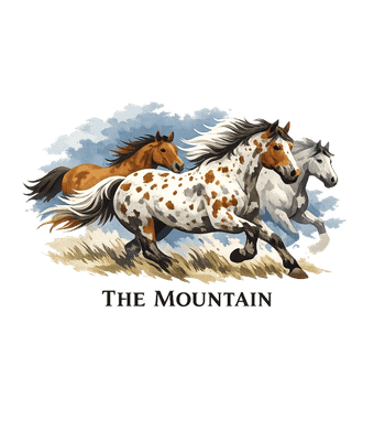 Galloping Mountain Horses