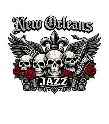 NOLA Jazz Skulls
