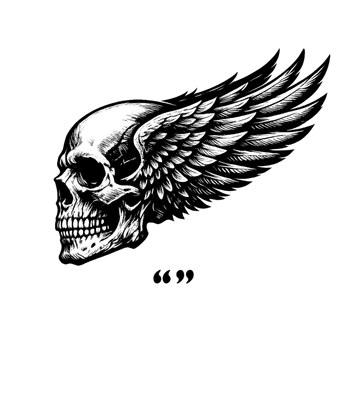 Winged Skull Design