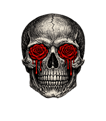 Bleeding Rose Skull