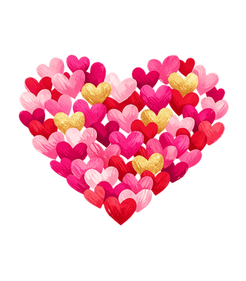 Colorful Hearts of Love