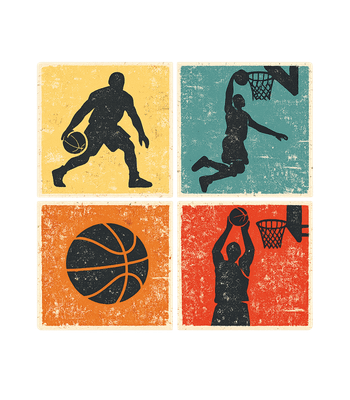 Retro Basketball Art