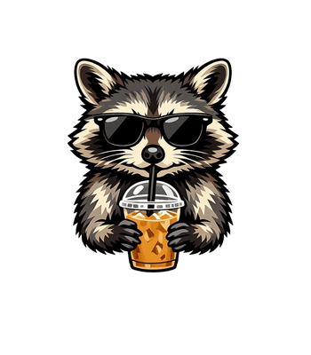 Cool Raccoon Iced Coffee