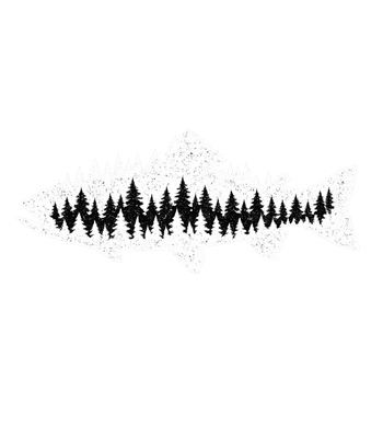 Forest Fish Silhouette