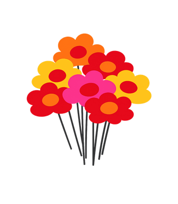 Vibrant Retro Flowers