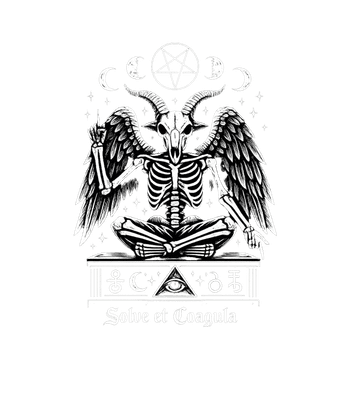 Skeletal Baphomet Occult Art