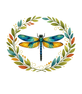 Vibrant Dragonfly Wreath