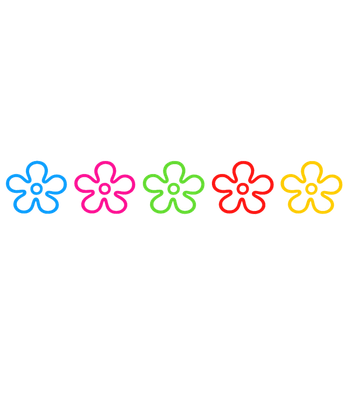 Neon Outline Flowers