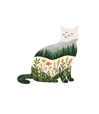 Forest Cat Nature Design