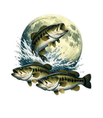 Bass Fishing Moonlight