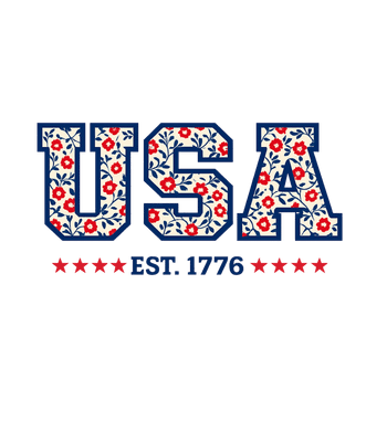 USA Est. 1776 Floral