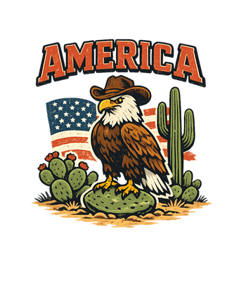 Patriotic Western Eagle