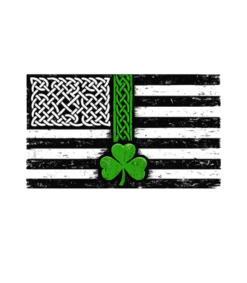 Irish American Flag Shamrock