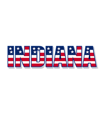Indiana American Flag