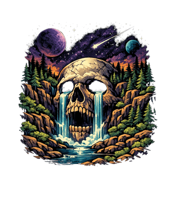 Cosmic Skull Waterfall