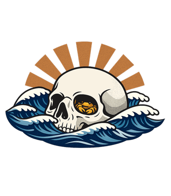 Ocean Skull Sun
