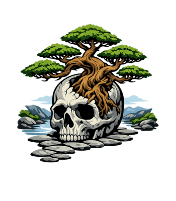 Zen Skull Bonsai