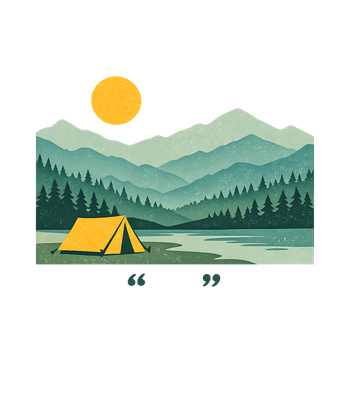 Retro Mountain Camping