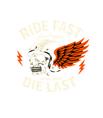 Ride Fast Die Last Skull
