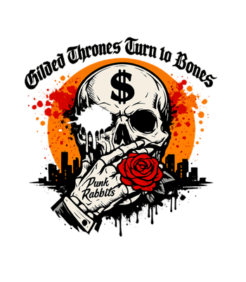Gilded Thrones Skull Rose