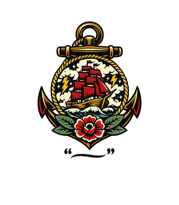 Nautical Anchor Ship Rose