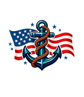 Patriotic Anchor Flag