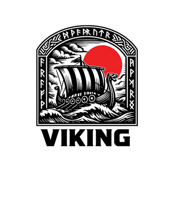 Viking Longship Rune Art