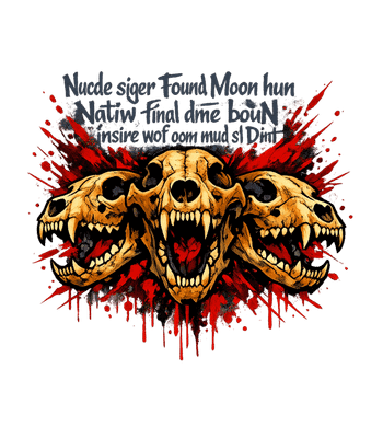 Three Headed Dog Skulls