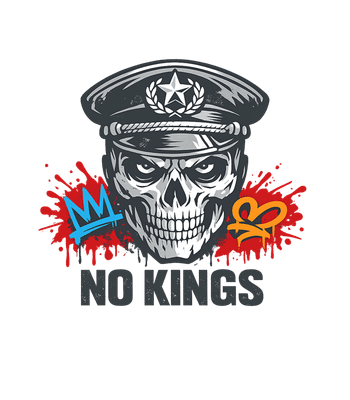No Kings Skull Graffiti