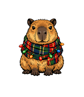 Cozy Christmas Capybara
