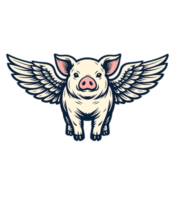 Flying Pig With Wings