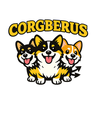 Cute Corgberus Dog Design
