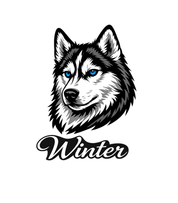Winter Husky Dog