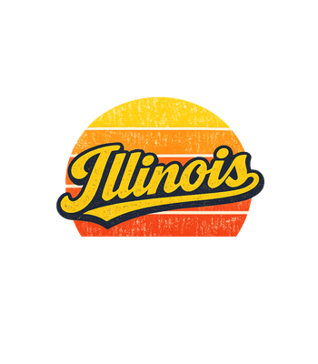 Retro Illinois Sunset