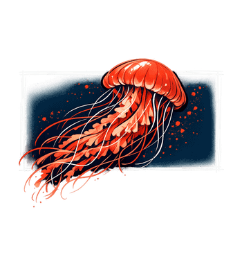 Vibrant Jellyfish Ocean Art