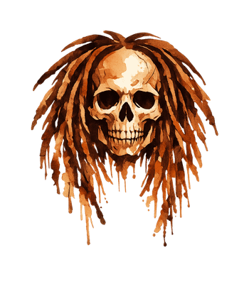 Dreadlock Skull Art