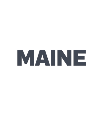 Maine Block Letter Basic T-Shirt