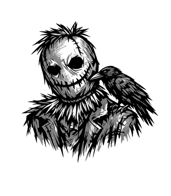 Spooky Scarecrow Crow