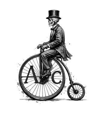 Dapper Skeleton Cyclist